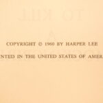 To Kill a Mockingbird – Harper Lee – 1960 | Book Club Edition, Original DJ
