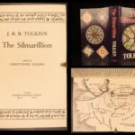 1977 JRR Tolkien 1ed Silmarillion Lord of the Rings Middle Earth + MAP & DJ