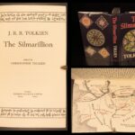 1977 JRR Tolkien 1st Silmarillion Lord of the Rings Middle Earth + MAP DJ
