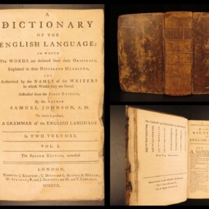 1760 – Samuel Johnson English Dictionary | Early 2nd Edition, Knapton