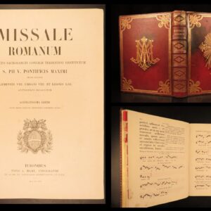 1895 – Missale Romanum, Catholic Church | Decorative Gilt Binding, Tours Folio