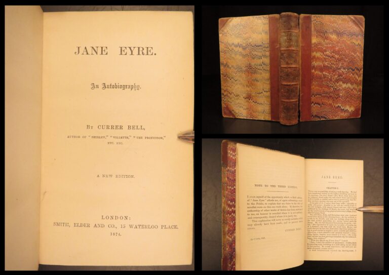 Image of 1874 – Jane Eyre by Charlotte Bronte | Famous British Literature | Leather