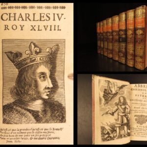 1677 – History of France – Mezeray | Portraits of Kings of France, 6v Set