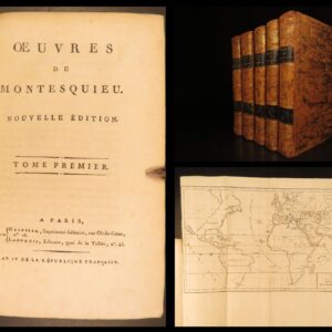 1795 – Works of Montesquieu | Spirit of the Laws & Letters – 5v Set